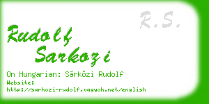 rudolf sarkozi business card
