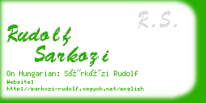 rudolf sarkozi business card